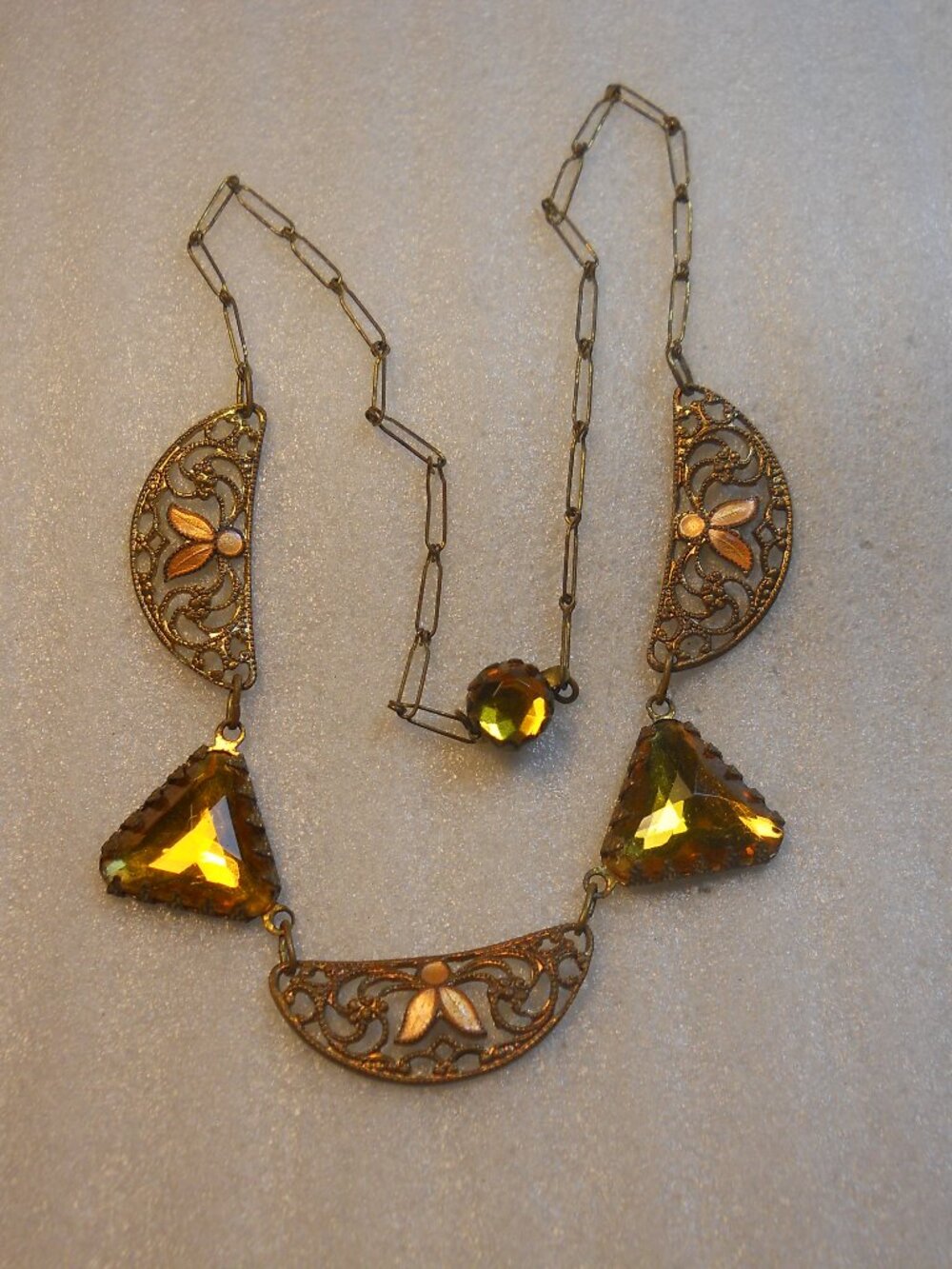 Czech Glass and Enamel Necklace   830